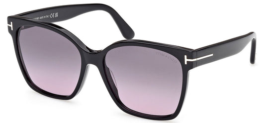 Tom Ford FT1312 Iris-02 Sunglasses - Shiny Black / Smoke Gradient