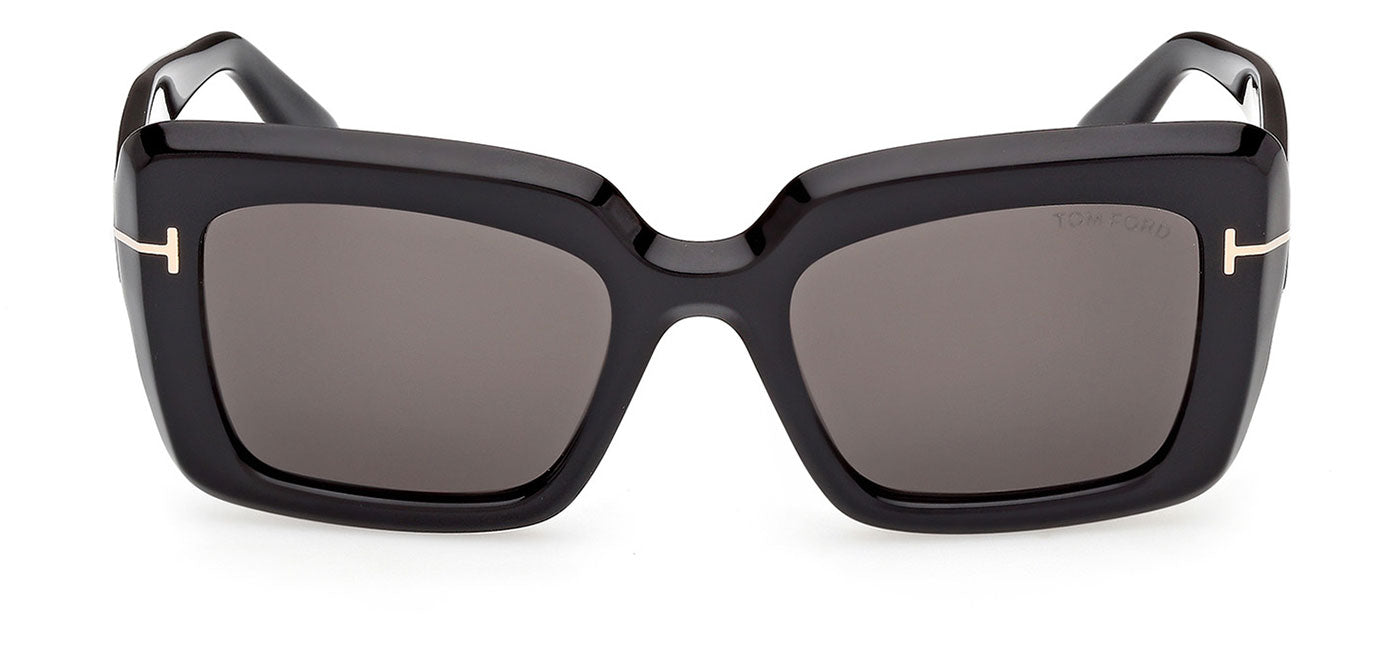 Tom Ford FT1318 Leila-02 Sunglasses - Shiny Black / Smoke