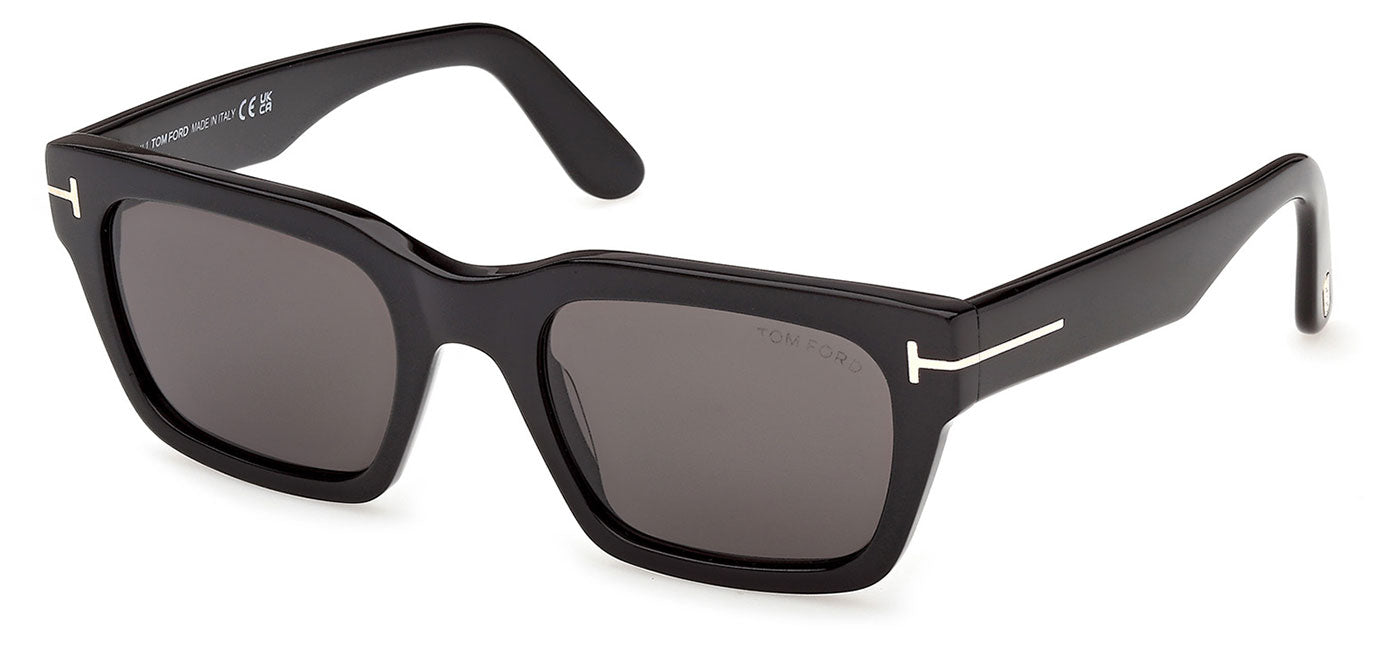 Tom Ford FT1333 Andy-02 Sunglasses - Shiny Black / Smoke