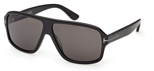 Tom Ford FT1335-N William-02 Sunglasses - Shiny Black / Smoke