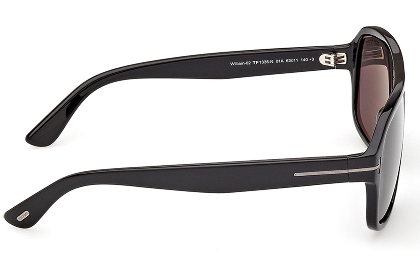 Tom Ford FT1335-N William-02 Sunglasses - Shiny Black / Smoke