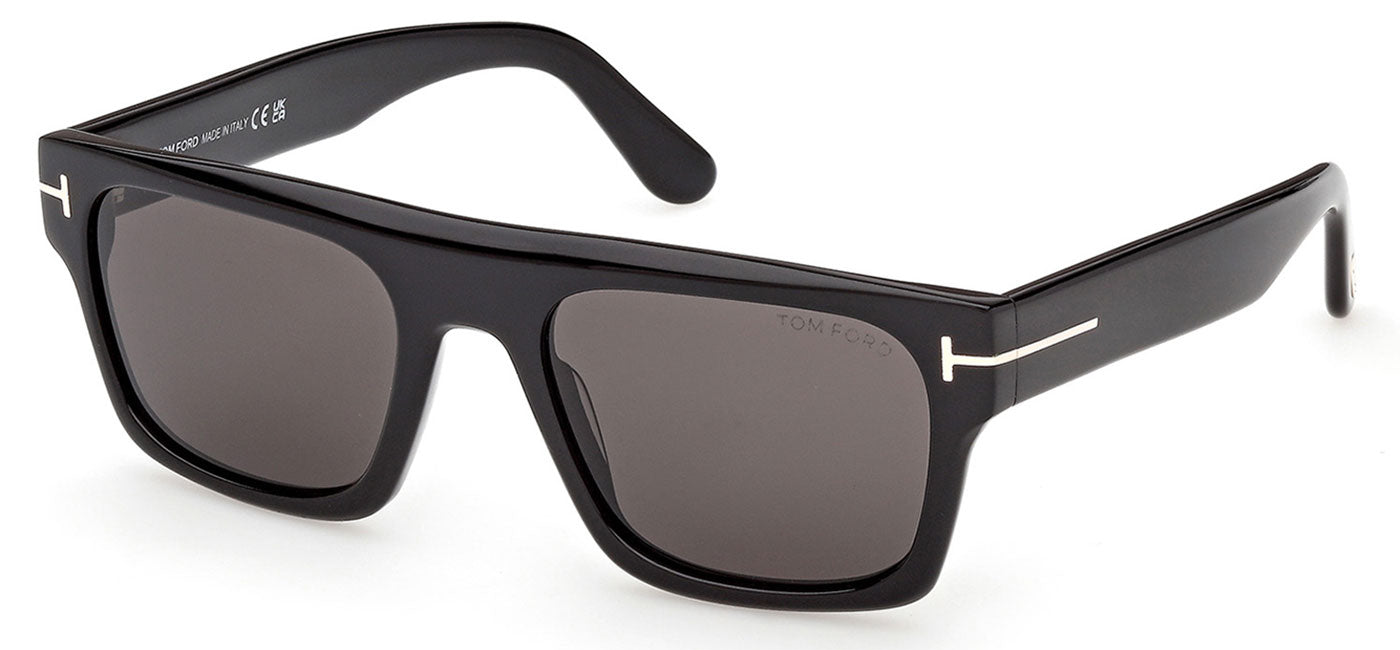 Tom Ford FT1337 Cyrus-02 Sunglasses - Shiny Black / Smoke