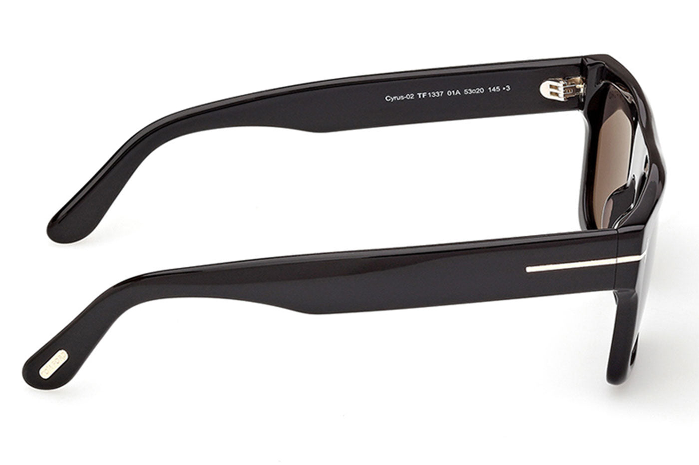 Tom Ford FT1337 Cyrus-02 Sunglasses - Shiny Black / Smoke