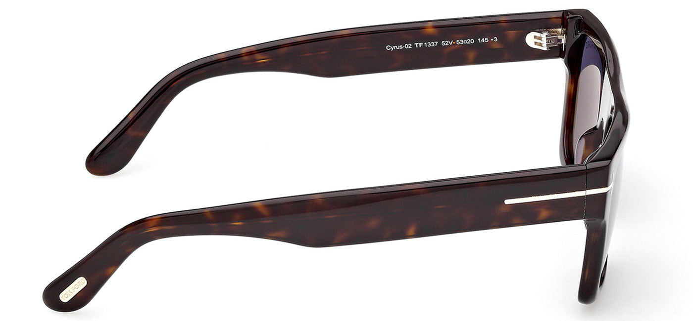 Tom Ford FT1337 Cyrus-02 Sunglasses - Dark Havana / Blue