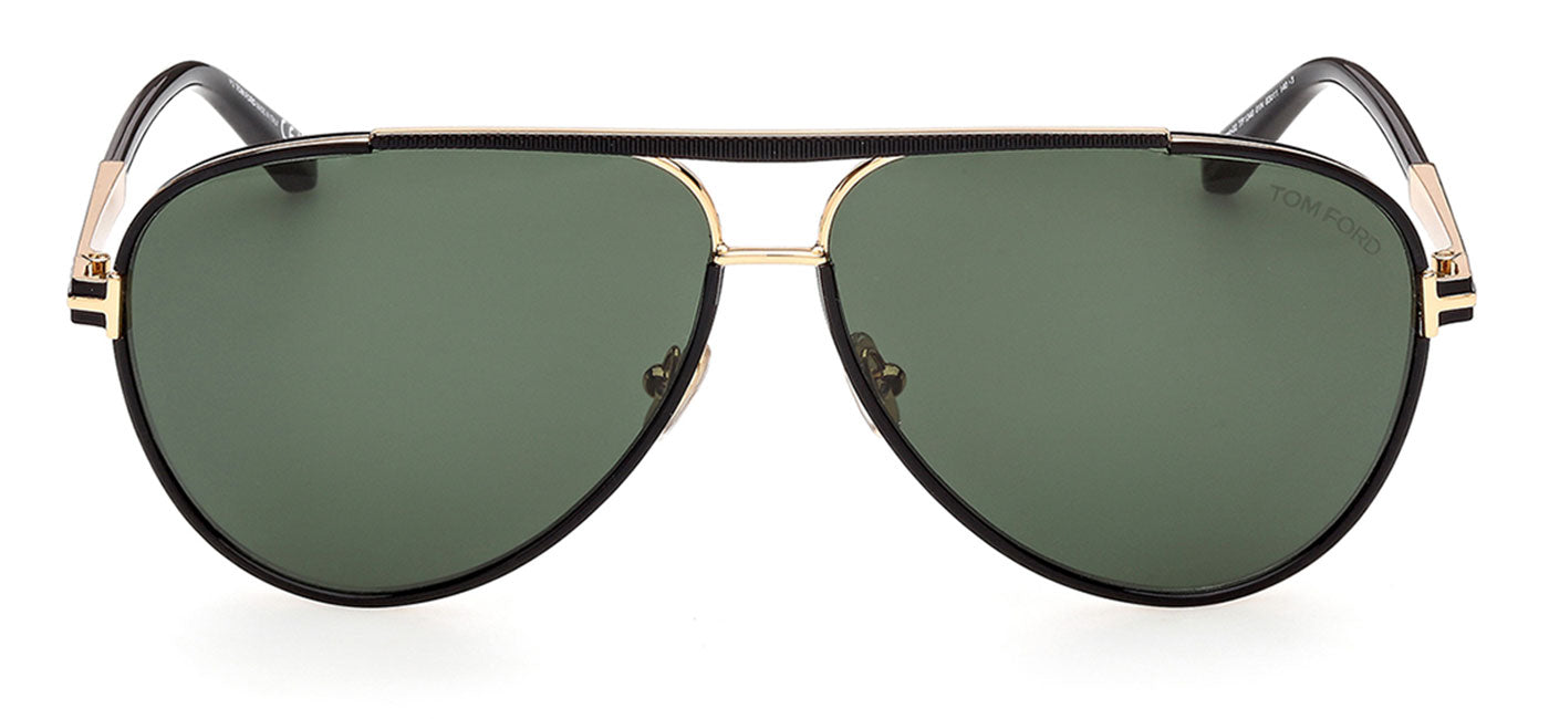 Tom Ford FT1340 Rupert-02 Sunglasses - Shiny Black / Green