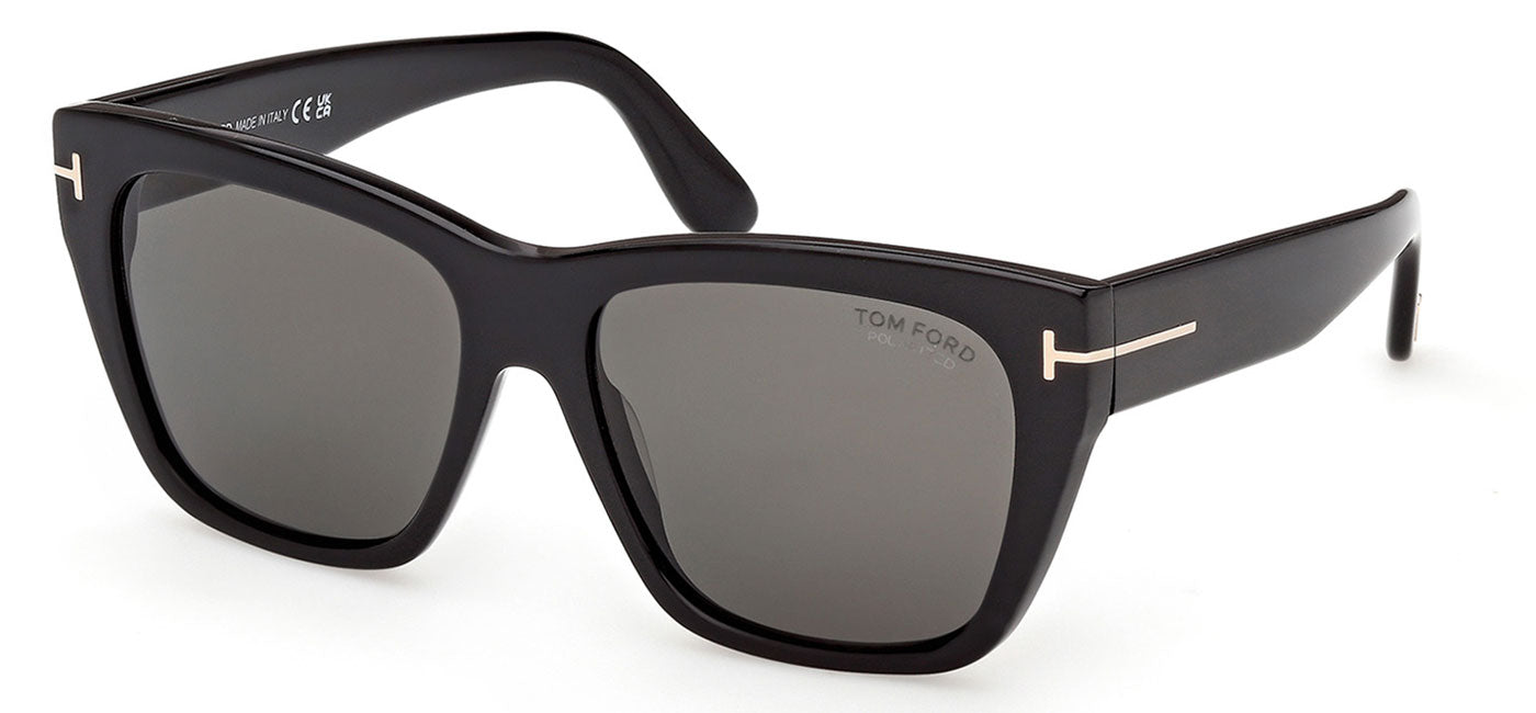 Tom Ford FT1343 Flynn-02 Sunglasses - Shiny Black / Smoke Polarised