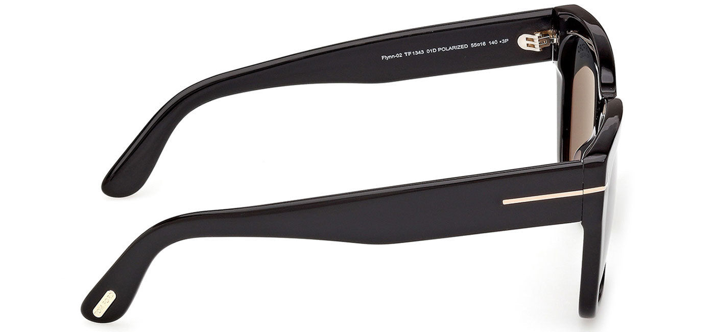 Tom Ford FT1343 Flynn-02 Sunglasses - Shiny Black / Smoke Polarised