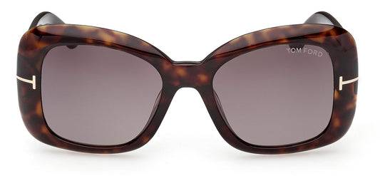 Tom Ford FT1348 Sandra-02 Sunglasses - Dark Havana / Roviex Gradient