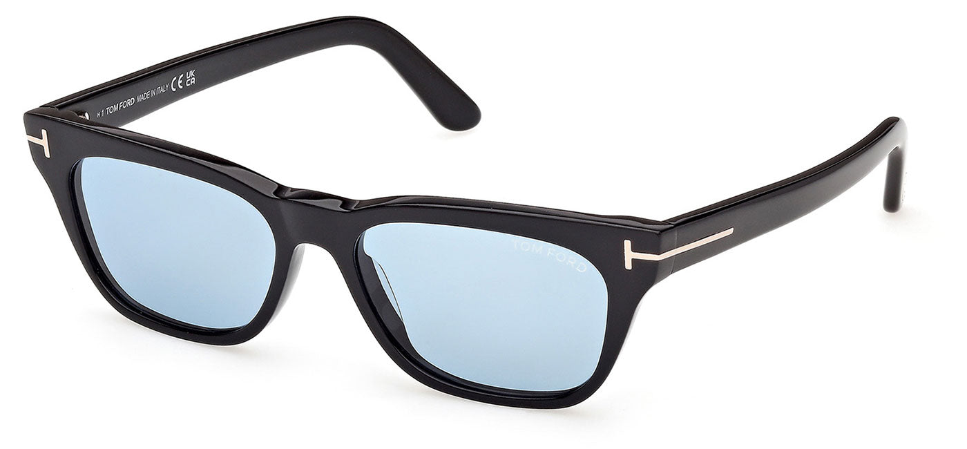 Tom Ford FT1362 Penn-02 Sunglasses - Shiny Black / Blue