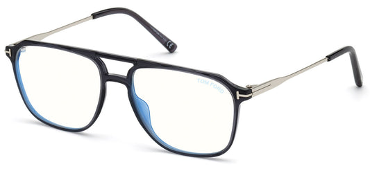 Tom Ford FT5665-B Glasses - Transparent Grey & Silver