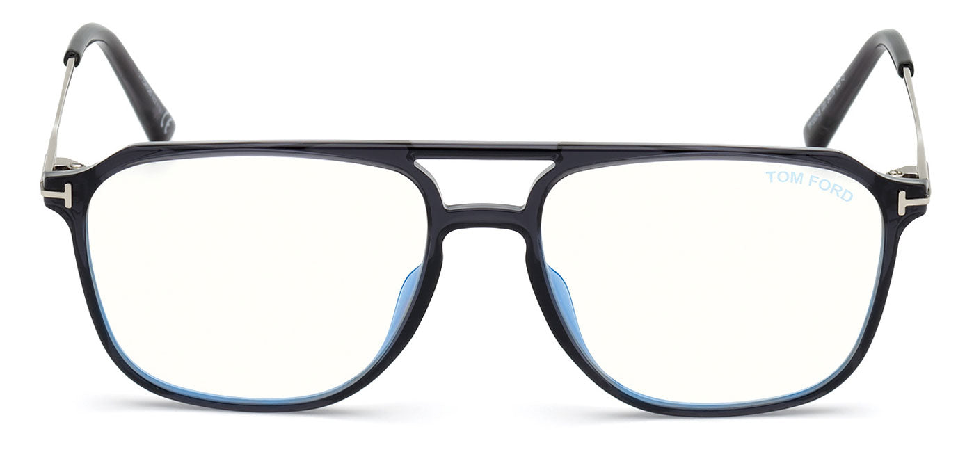 Tom Ford FT5665-B Glasses - Transparent Grey & Silver