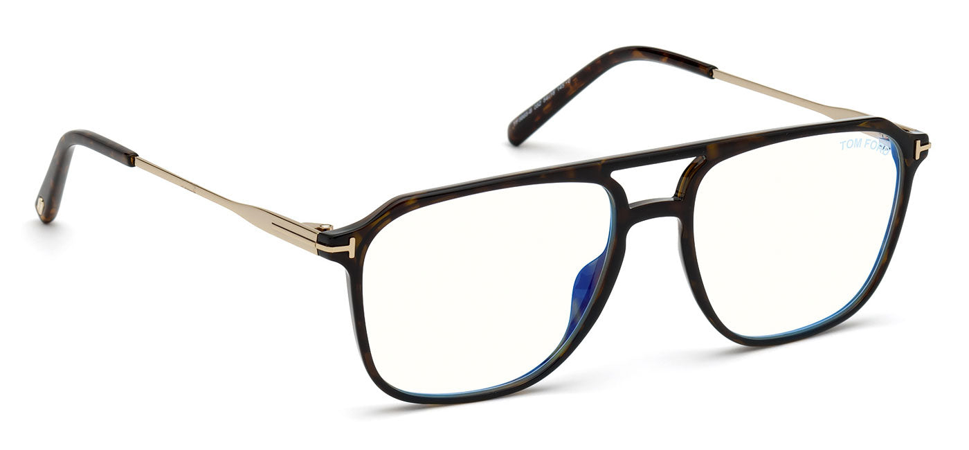 Tom Ford FT5665-B Glasses - Dark Havana & Gold