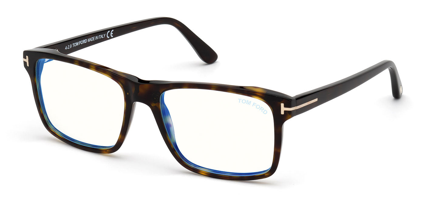 Tom Ford FT5682-B Glasses - Dark Havana & Clip-On (Dark Havana / Brown)