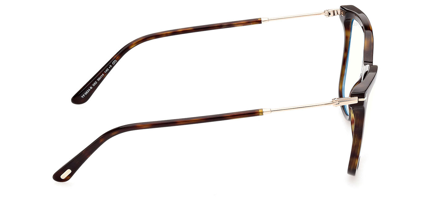 Tom Ford FT5824-B Glasses - Dark Havana & Clip-On