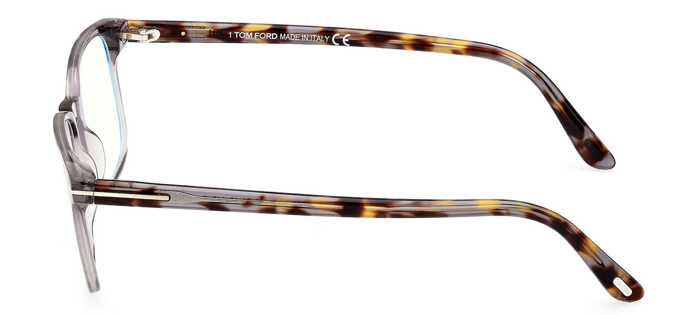 Tom Ford FT5831 Glasses - Shiny Grey and Coloured Havana