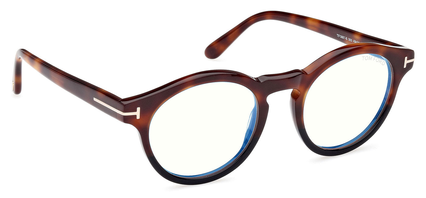 Tom Ford FT5887-B Glasses - Black and Havana