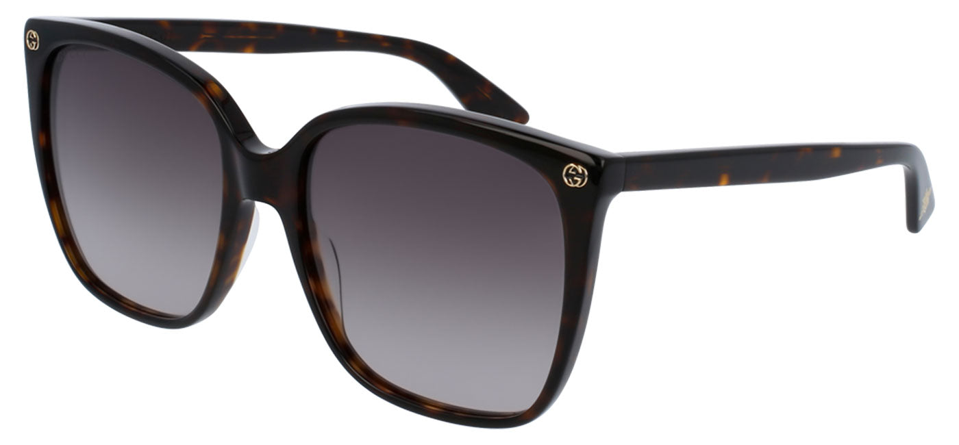 Gucci GG0022S Sunglasses - Havana / Brown Gradient