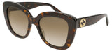 Gucci GG0327S Sunglasses - Havana / Brown Gradient