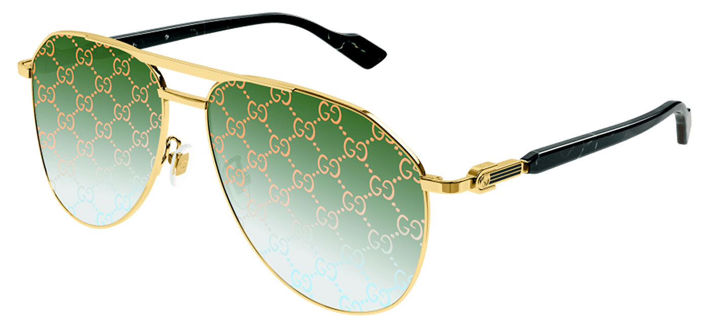 Gucci GG1220S Sunglasses - Gold / Green