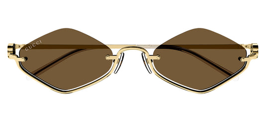 Gucci GG1604S Sunglasses - Gold / Brown