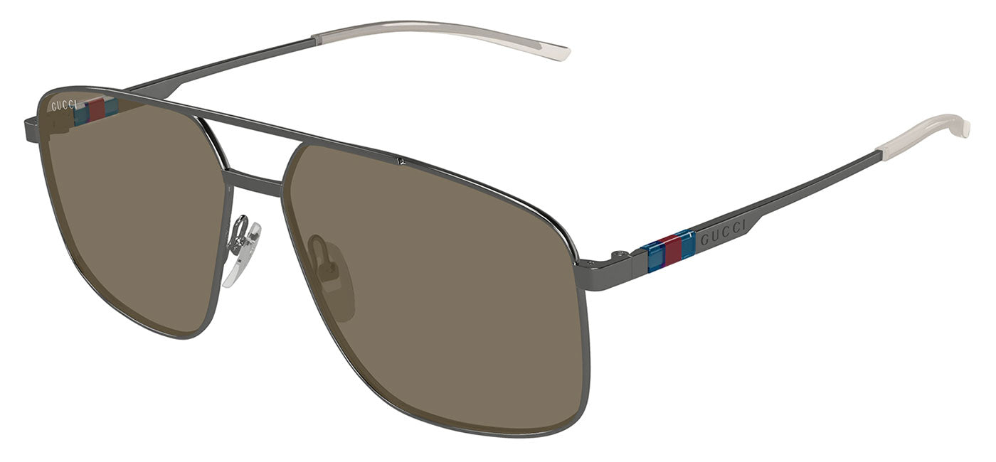 Gucci GG1676S Sunglasses - Ruthenium / Brown