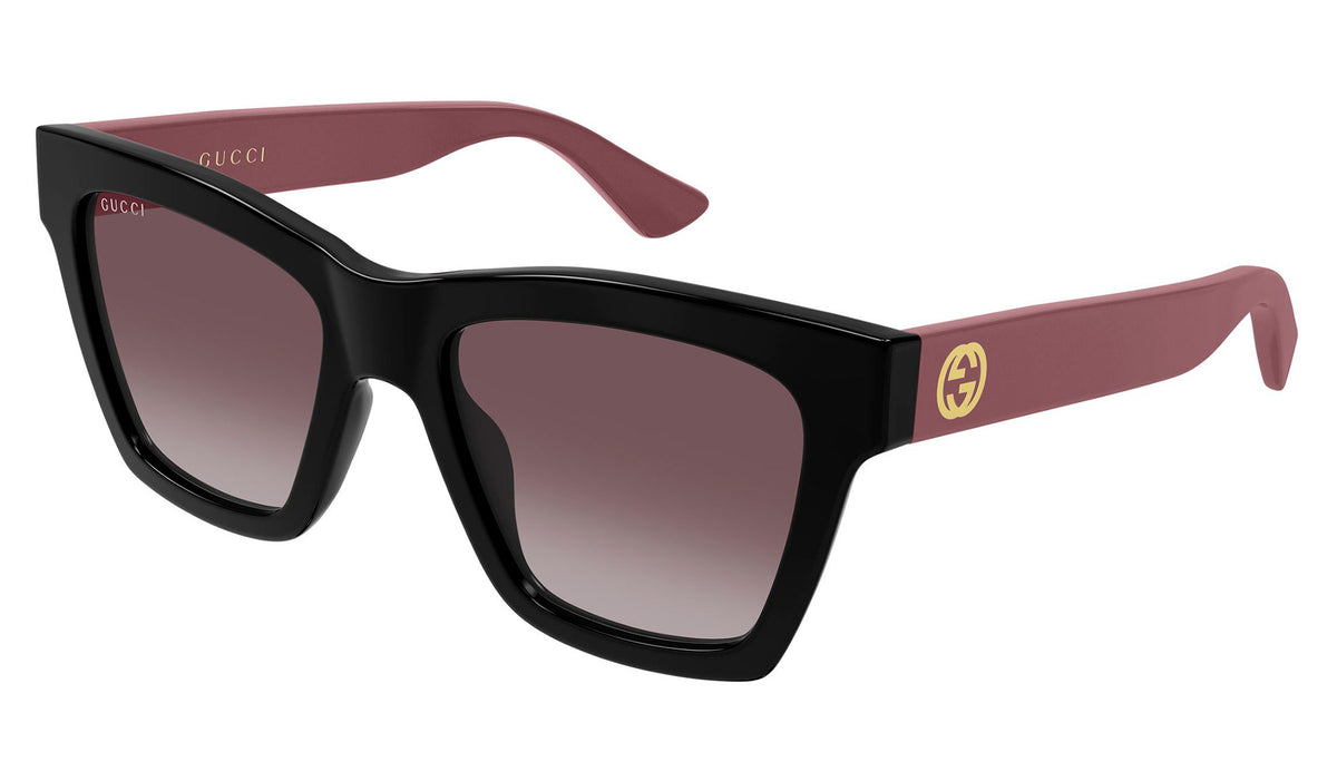 Gucci GG1714S Sunglasses - Black & Burgundy / Red Gradient