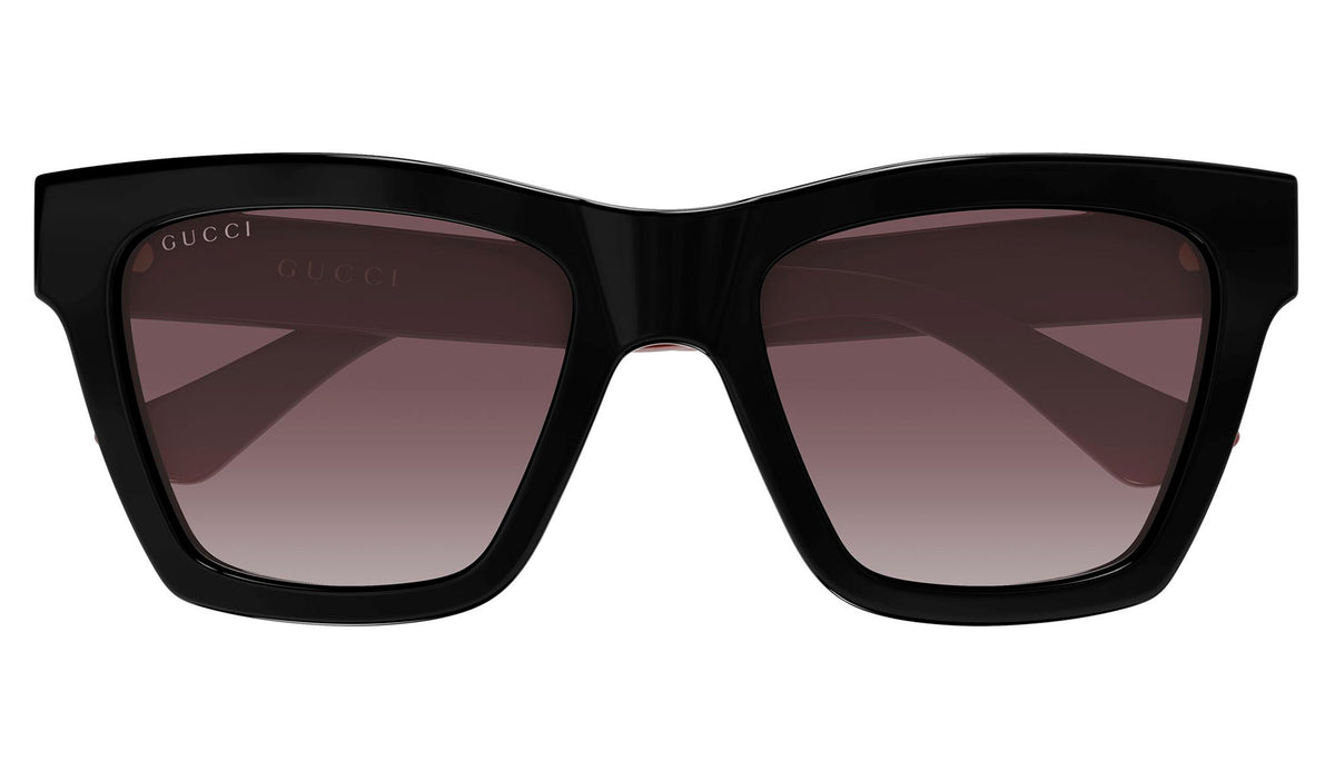 Gucci GG1714S Sunglasses - Black & Burgundy / Red Gradient