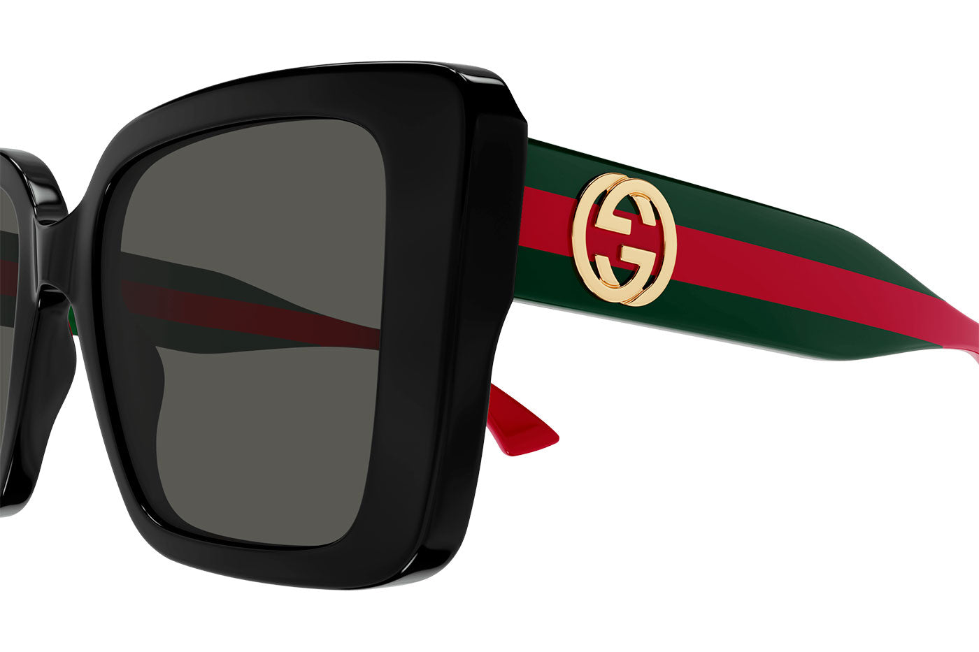 Gucci GG1861S Sunglasses - Black / Green / Grey