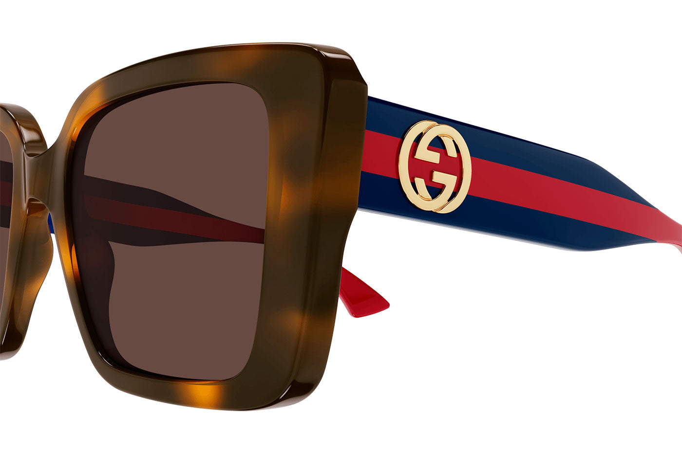Gucci GG1861S Sunglasses - Havana / Blue / Brown