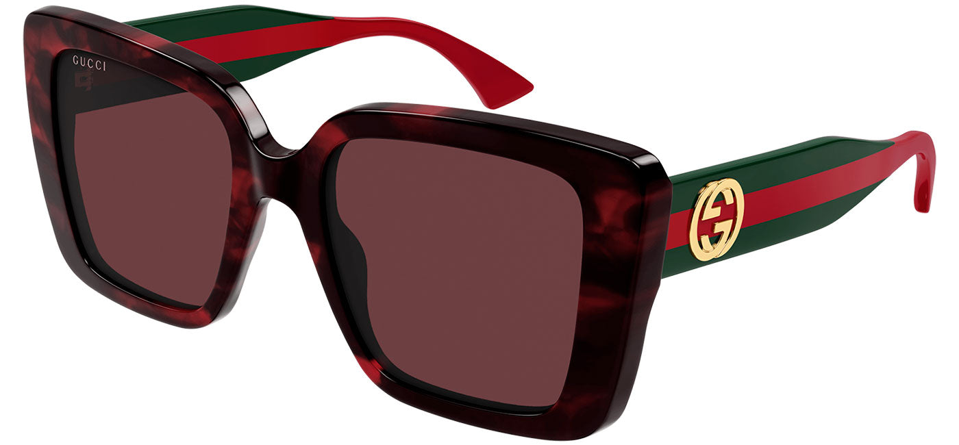 Gucci GG1861S Sunglasses - Havana / Green / Red