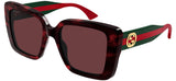 Gucci GG1861S Sunglasses - Havana / Green / Red