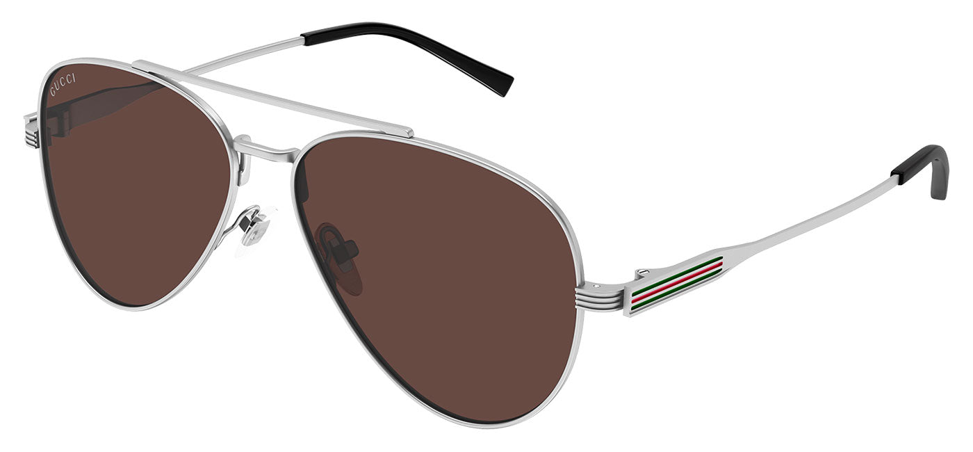 Gucci GG1874S Sunglasses - Gunmetal / Brown