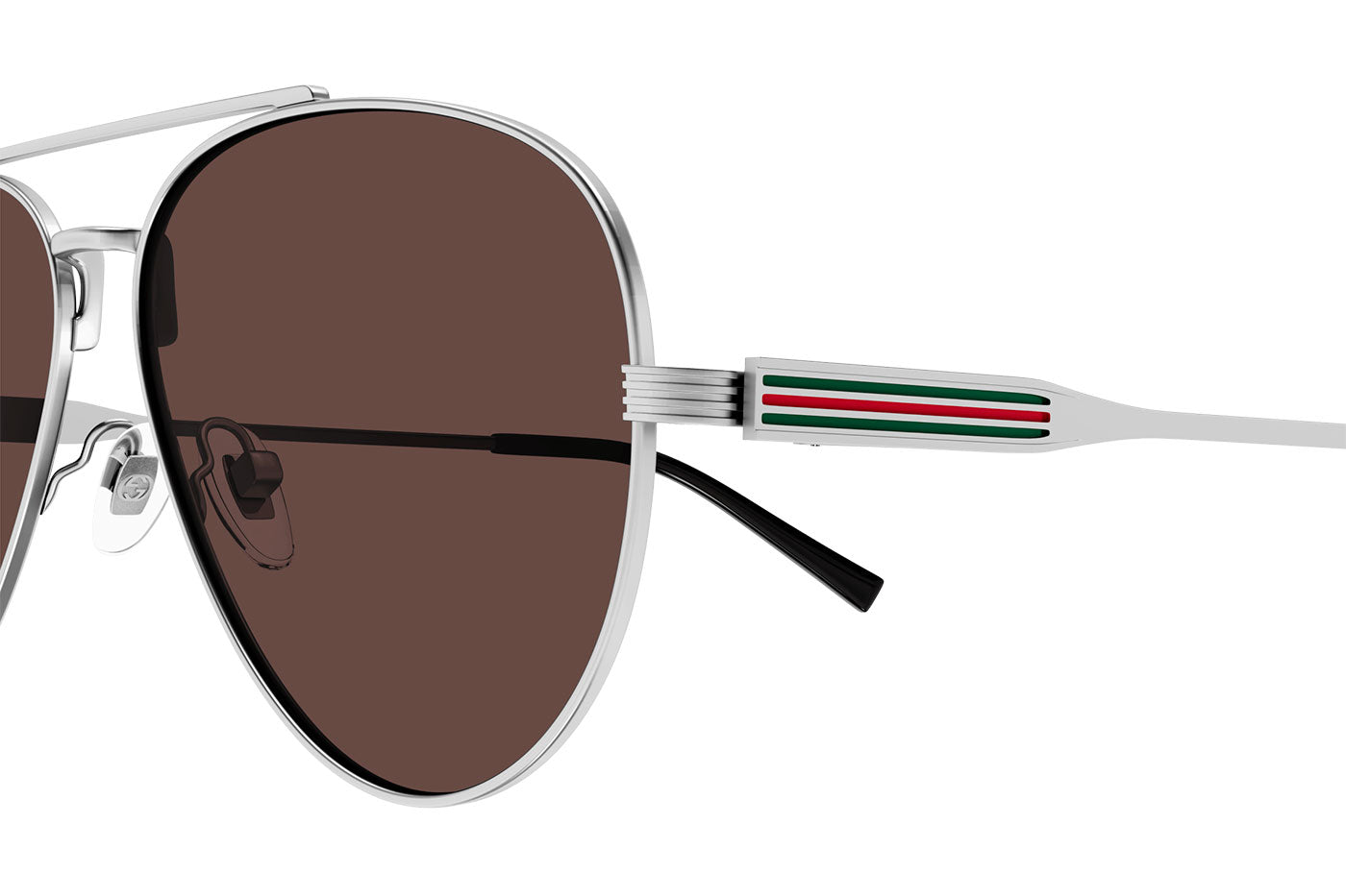 Gucci GG1874S Sunglasses - Gunmetal / Brown