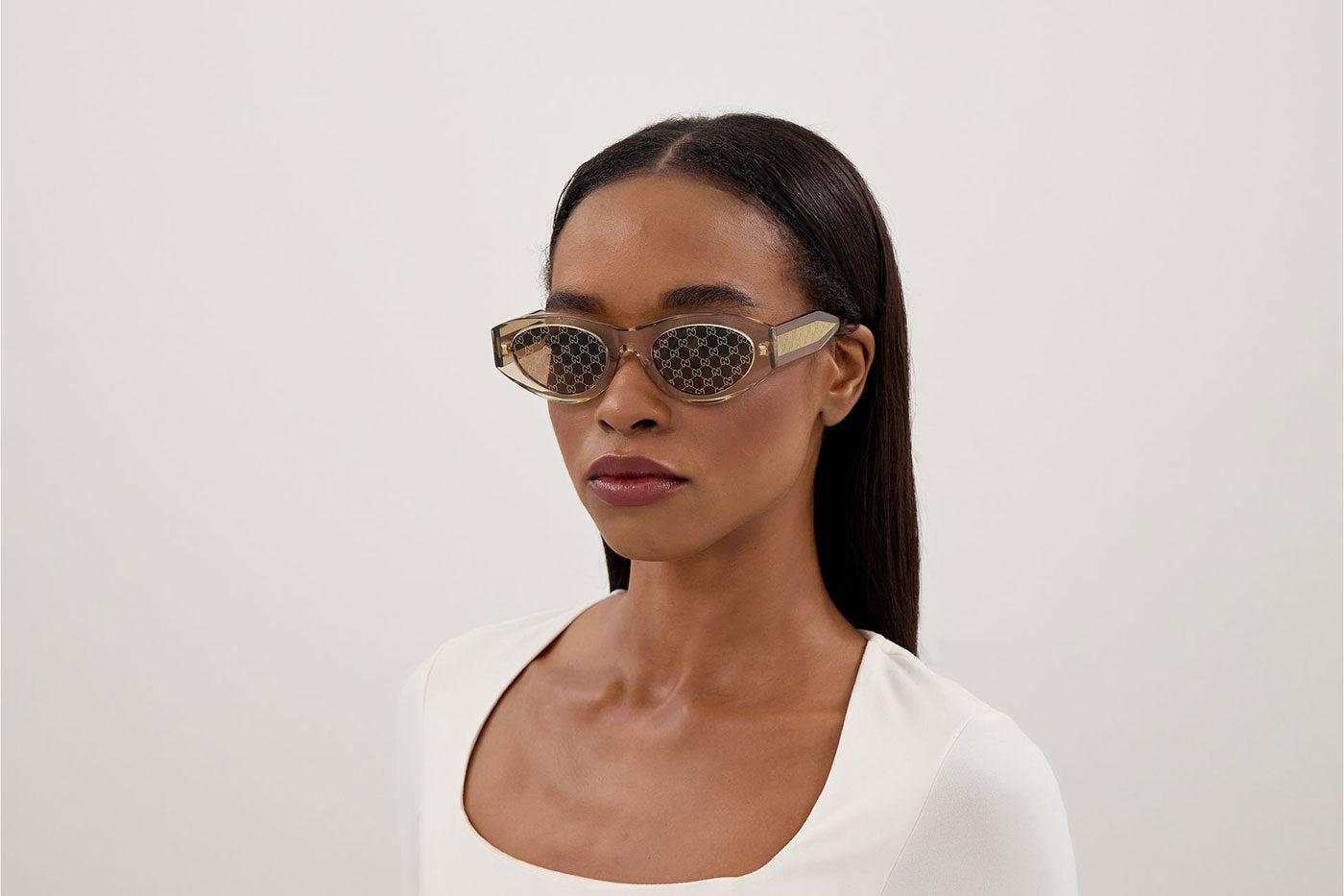 Gucci GG2065S Sunglasses - Yellow / Brown Mirror