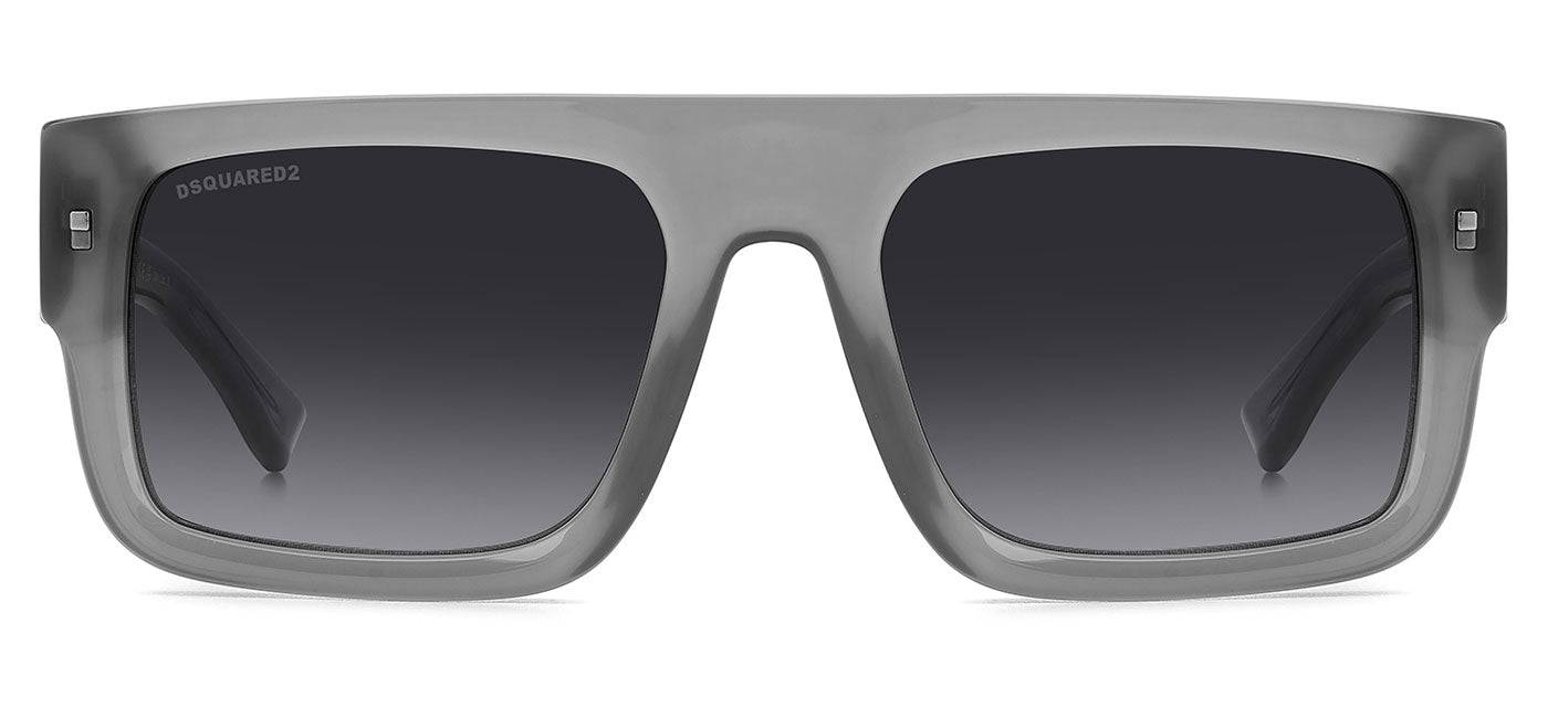 DSQUARED2 ICON 0008/S Sunglasses - Frosted Transparent Grey / Grey Gradient