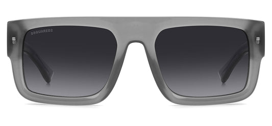 DSQUARED2 ICON 0008/S Sunglasses - Frosted Transparent Grey / Grey Gradient