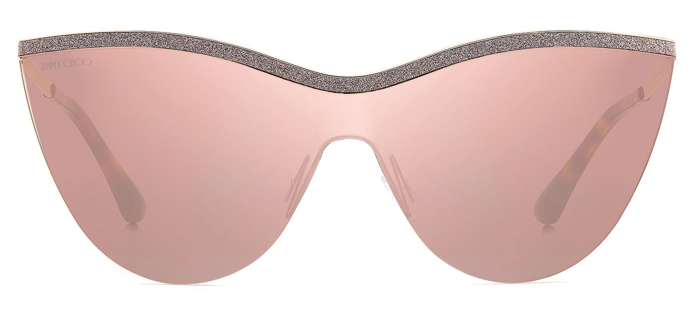 Jimmy Choo Kristen Sunglasses - Gold Havana / Pink Flash Silver