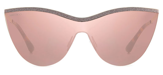 Jimmy Choo Kristen Sunglasses - Gold Havana / Pink Flash Silver