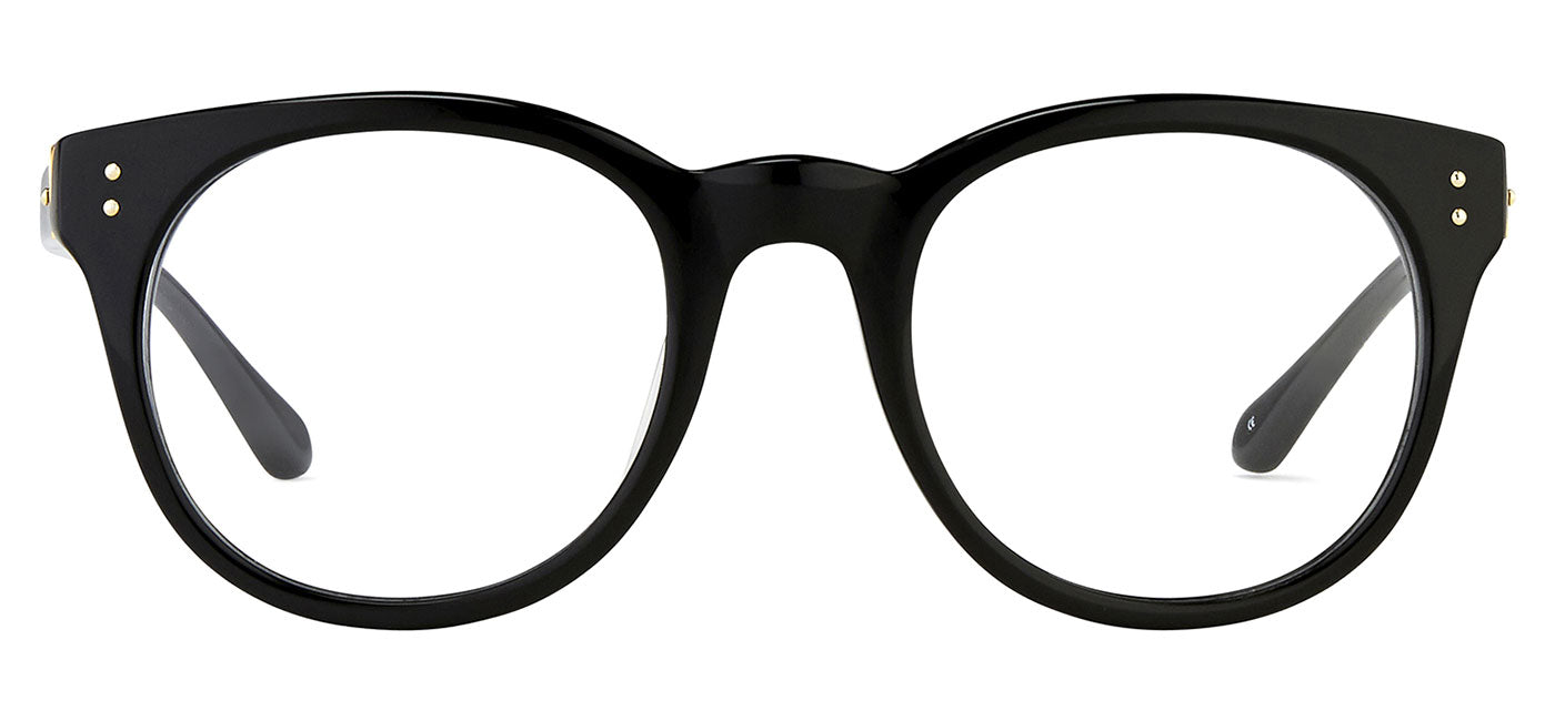 Linda Farrow LFL 489 Glasses - Black & Yellow Gold