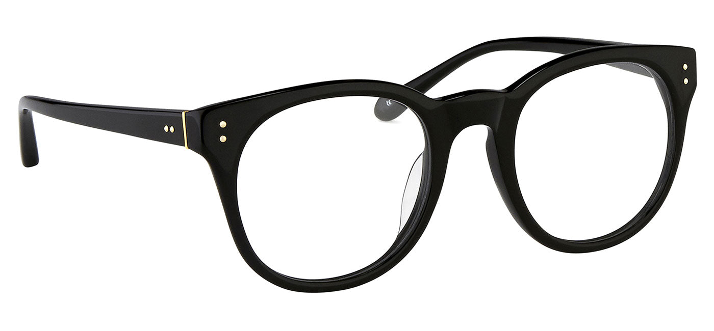 Linda Farrow LFL 489 Glasses - Black & Yellow Gold