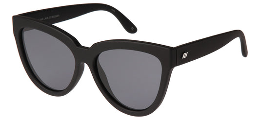 Le Specs Liar Lair Sunglasses - Black Rubber / Smoke Polarised