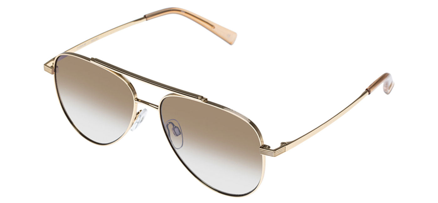 Le Specs Evermore Sunglasses - Gold / Khaki Gradient Flash