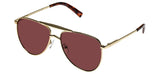 Le Specs High Fangle Sunglasses - Bright Gold / Amber