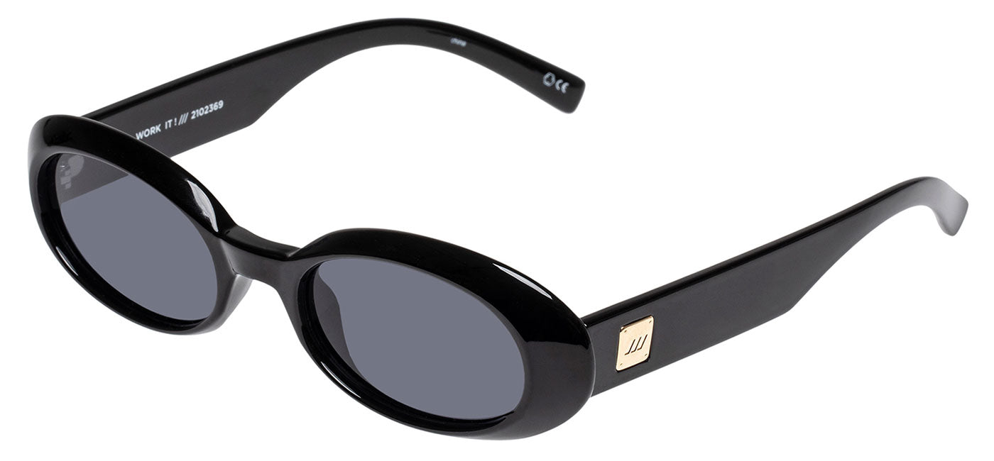 Le Specs Work It Sunglasses - Black / Smoke Mono