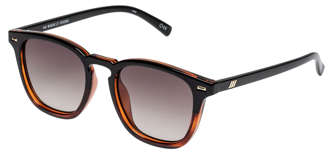 Le Specs No Biggie Sunglasses - Black & Tort / Khaki Gradient