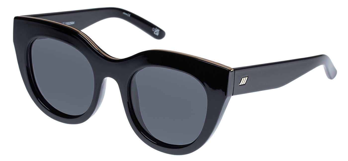 Le Specs Air Heart Sunglasses - Black / Smoke Polarised