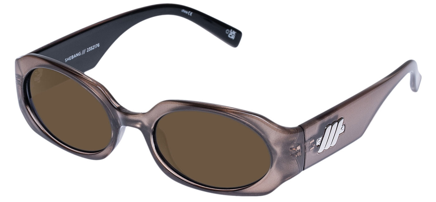 Le Specs Shebang Sunglasses - Champagne Shimmer / Smokey Brown Mono