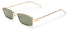 Le Specs Bizarro Sunglasses - Bright Gold & Clear / Khaki Mono
