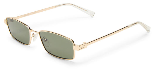 Le Specs Bizarro Sunglasses - Bright Gold & Clear / Khaki Mono