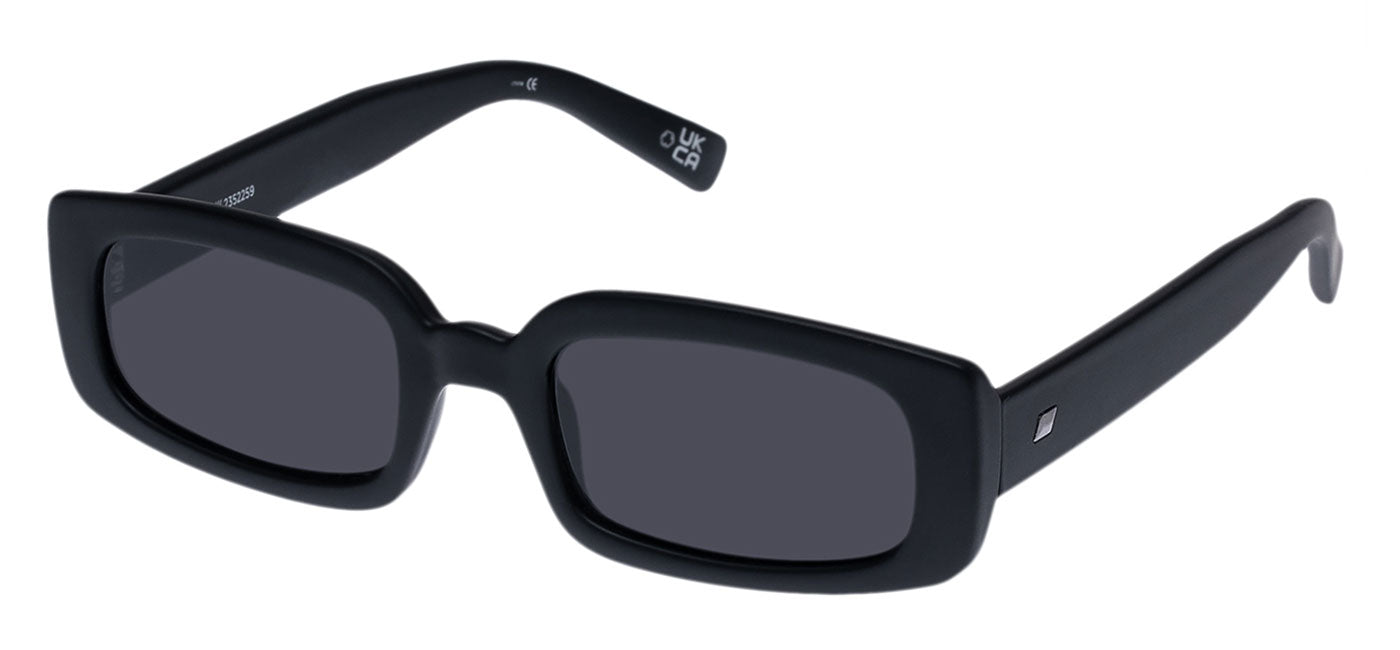 Le Specs Dynamite Sunglasses - Matte Black / Smoke Mono